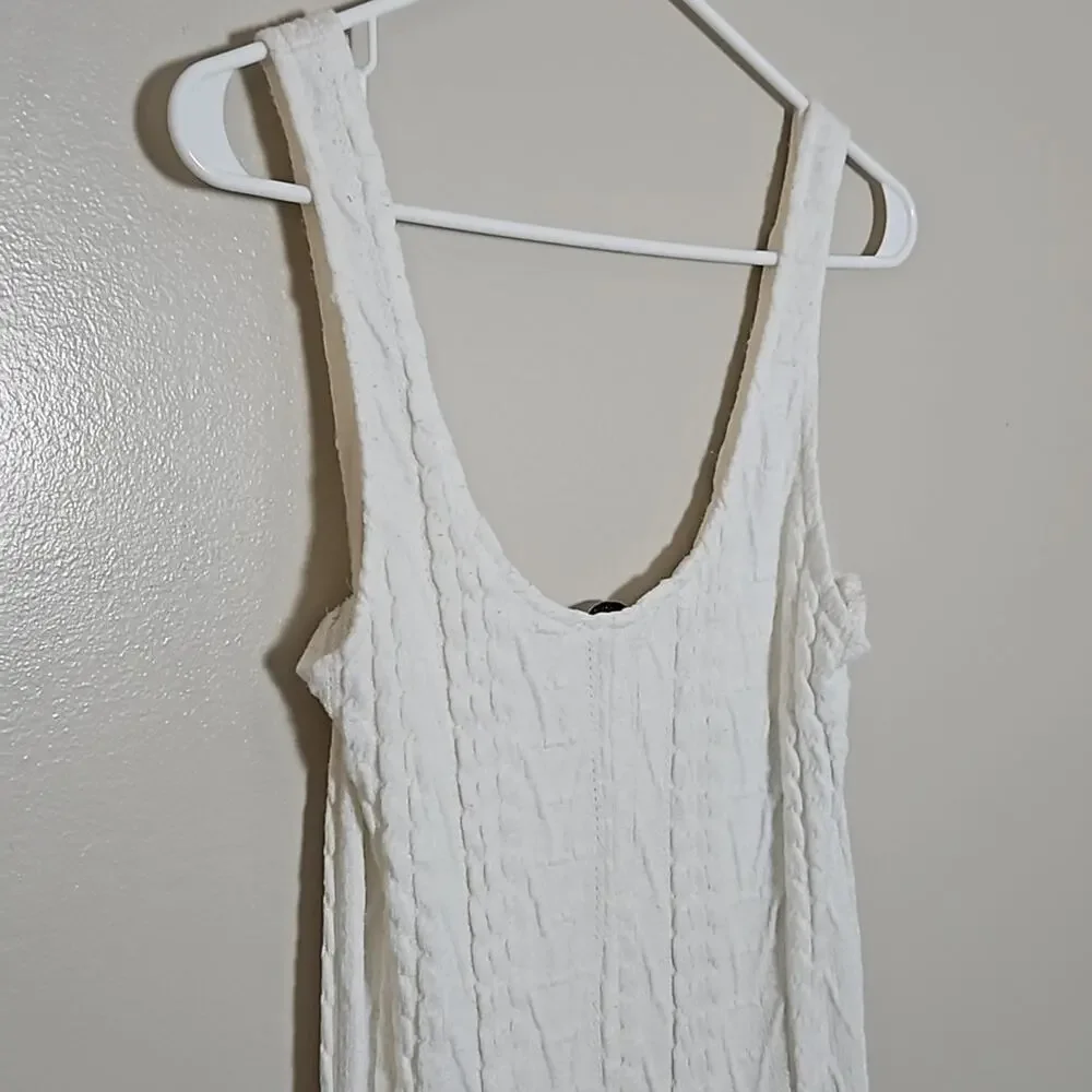 Zara Cable Knit Jacquard Sweater Dress Sz Medium - Picture 9 of 13